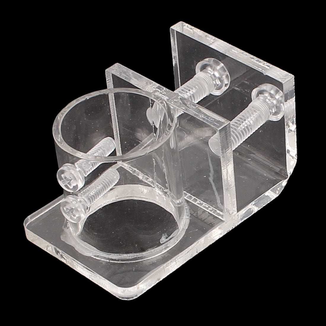 Aquarium Fish Tank Water Pipe Fixing Clip Clamp Holder Clear for 25mm