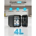 thumbnail image 2 of CROWNFUL Mini Fridge, 4 Liter/6 Cans Portable Skincare Fridge, AC/12V DC Cooler and Warmer Personal Refrigerator, 2 of 9