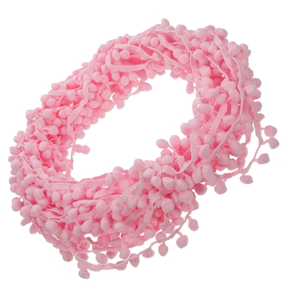 GAXIRE Fuzzy Balls Trims Pom Pom Trim for Gift Wrapping Pink Home Decor 1Pack