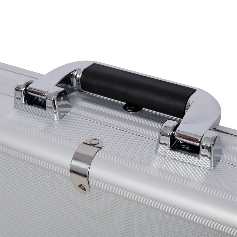 Aluminum New Framed Locking Lock Box Hard Storage Carry Case