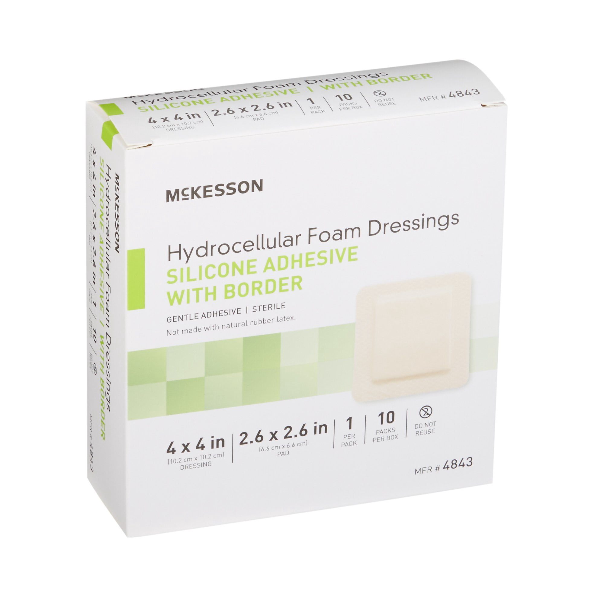 (10 Pack) McKesson Hydrocellular Foam Dressing Breathable First Aid Gauze