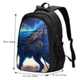 thumbnail image 5 of Fuzoiu Moonlit Blue Wolf Print USB Backpack with Charging Port,Laptop Backpack,Business Travel Durable Laptops Backpack, for School, Work, Travel & Outdoor Activities, 5 of 7
