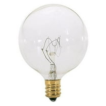 Satco S3727 120V Candelabra Base 25-Watt G16.5 Light Bulb, Clear