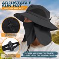 thumbnail image 6 of EINSKEY Fishing Hat Sun Protection Hat with Neck Flap for Men,Full Coverage Black, 6 of 9