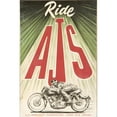 thumbnail image 3 of Vintage Apple Collection 13x18 Black Modern Framed Museum Art Print Titled - Ajs Motorcycle, 3 of 5