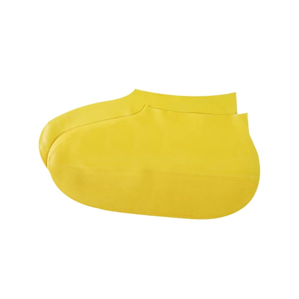 1 par de cubrezapatos impermeables de látex, protectores para calzado de exterior para hombre y mujer (amarillo)