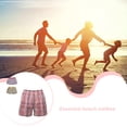 thumbnail image 2 of Shorts Boxeurs en Coton à Carreaux de Plage pour Hommes, 2 of 9