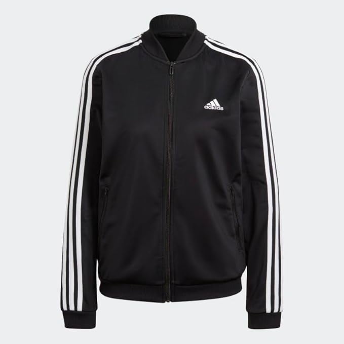Adidas Womens Essentials 3-stripes Track Suit - Small - Black
