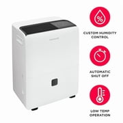 Frigidaire 60 Pint Built-In Pump Dehumidifier up to 5000 Sq Ft, White