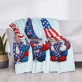thumbnail image 3 of Fotbe Cute Gnomes in USA1 Manta de Franela con Estampado, Manta Ultrasuave para Cama, Sofá, Auto, Hipoalergénica y Antibolitas-60"x50", 3 of 6