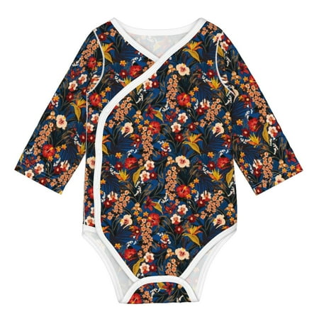 

Coaee Vintage Floral for Soft Cotton Baby Long-Sleeve Bodysuit Girls Boys Bodysuit Romper