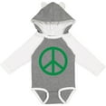 thumbnail image 3 of Inktastic Green Symbol Peace Sign Boys or Girls Long Sleeve Baby Bodysuit, 3 of 5