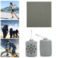 thumbnail image 1 of YAOMOBB Breathable Cooling Towel Microfiber Quick Dry Towel with Silicone Case Breathable Cooling Shower Bath Towel for Running Gym Beach Sports Hook Loop Clips, 1 of 7