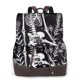 thumbnail image 1 of Disketp Vintage Black white Plant skull Mochila de Cuero para Mujer, Bolso de Espalda Antirrobo con Estilo para Viaje, Trabajo y Uso Diario, 1 of 4