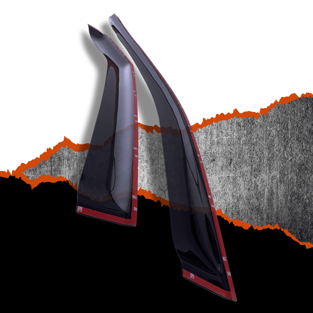 GIT Rain Guard Side Window Wind Deflector for 2018-2024 Toyota Camry: Out-Channel, Easy Mount, Tinted Smoke Black