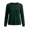 thumbnail image 5 of Hurxie Women Tops Long Sleeve Blouses Dressy Casual Crewneck Pleated Tunic Shirts Loose Fashion Clothes, 5 of 5