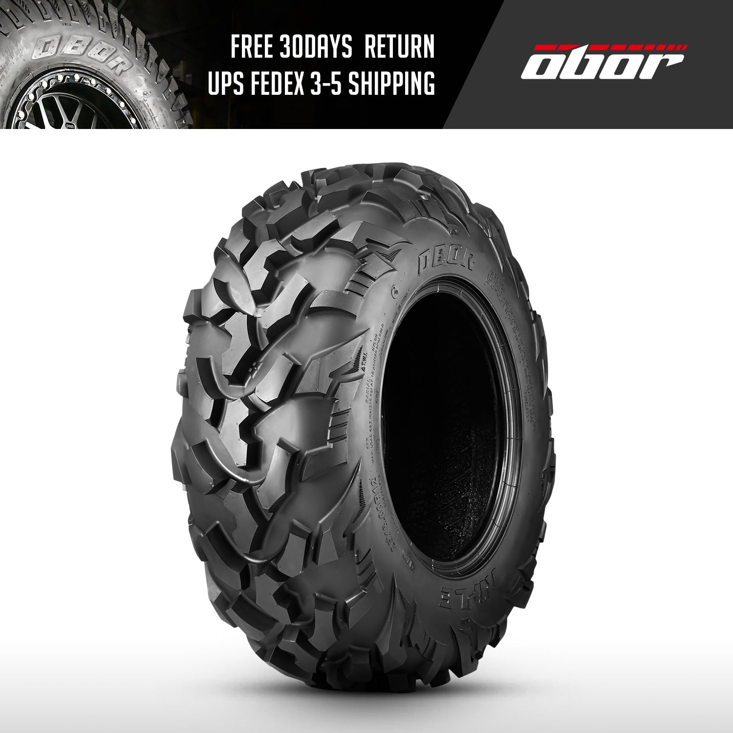 OBOR RIPLE ATV UTV SxS Tire 25x8x12, 6PR Professional GNCC Racing Tire