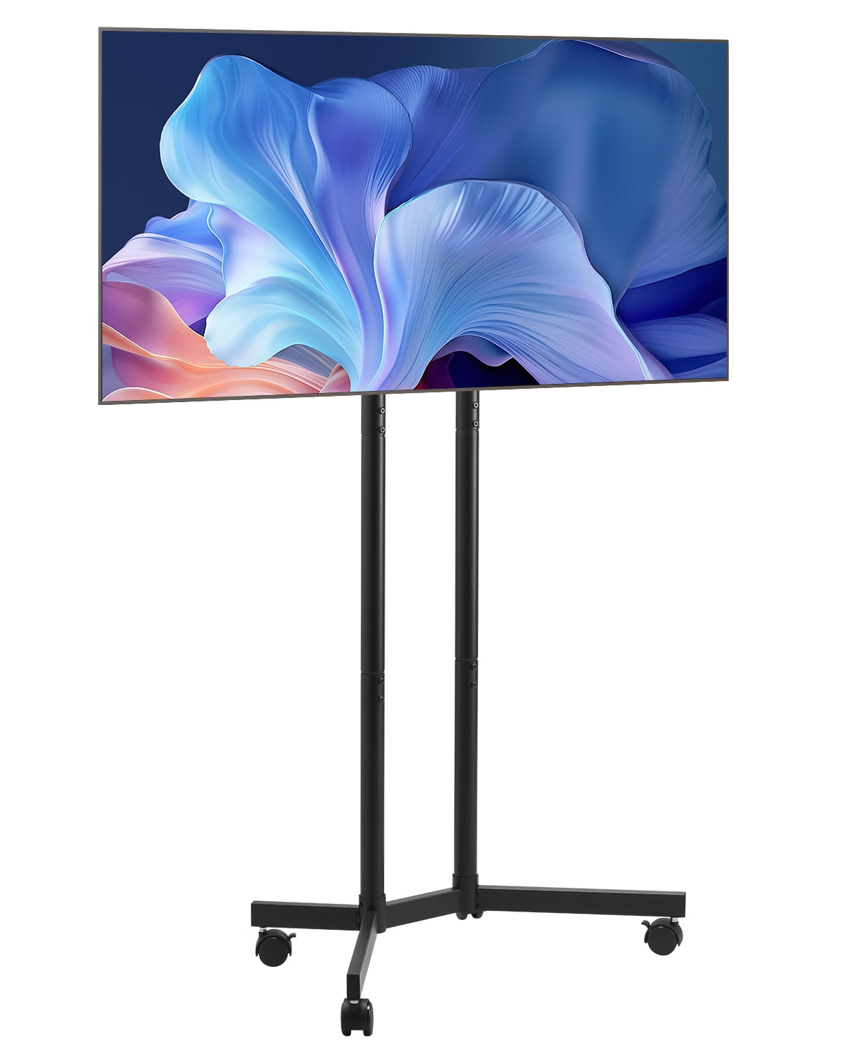 MOUNTUP Rolling Mobile TV Cart for 32-65 Inch LCD LED Flat/Curved Scre Rolling TV Stand, Mobile TV Cart for 35-100 Inch LED/LCD/OLED Flat/Curved TVs, P display picture 1