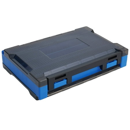 Double Layer Lure Box Portable Fishing Lure Tackle Boxes Fishing Storage Case Blue