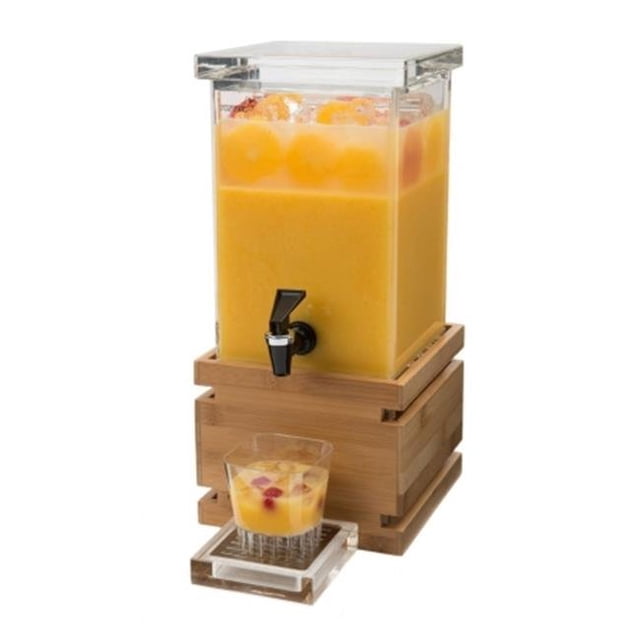 Distributeur de Boissons Rectangulaire à Base de Bambou, 1 Galon