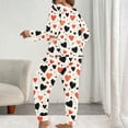 thumbnail image 6 of Valentine's Pajamas for Women Heart Printed Long Sleeved Top+Pants Casual Home Wear Pajama Sets, 6 of 7
