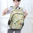 thumbnail image 6 of FORMRS Unisex School Backpack 17" Student Travel Bag with Laptop Compartment, Green Floral Pattern, 6 of 7