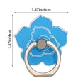 thumbnail image 3 of Universal Metal Finger Ring Phone Grip with 360- Rotation and Floral Design Kickstand Holder for Smartphones, 3 of 7