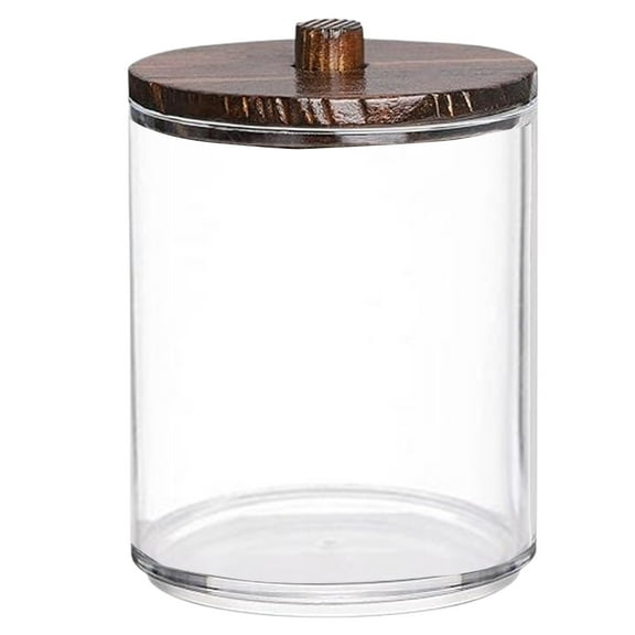 BIZHUA Acrylic Portable Round Container for Multiple Beauty Product Storage Ideal for Keeping Cotton Makeup Puffs and Cotton Pads Organized Its Compact, 1 Storage Box