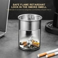 thumbnail image 3 of PATLOLLAV Ashtray for Cigarettes Smokers, Smokeless Home Ashtray with Cover Smell Proof for Indoor Outdoor, Windproof Outside Metal Ashtrays for Patio, 3 of 5