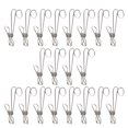 thumbnail image 1 of 20 pinzas de acero inoxidable para ropa, multiusos, resistentes al viento, para tendedero (plateadas, 9,5 cm), 1 of 5