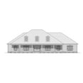 thumbnail image 2 of 763-3617: Country Farmhouse 4 Bed, 5 Bath Luxury Home Plan, 3617 Sq Ft: Full Blueprints with License to Build by Home Plan Marketplace - Lesuto, 2 of 7
