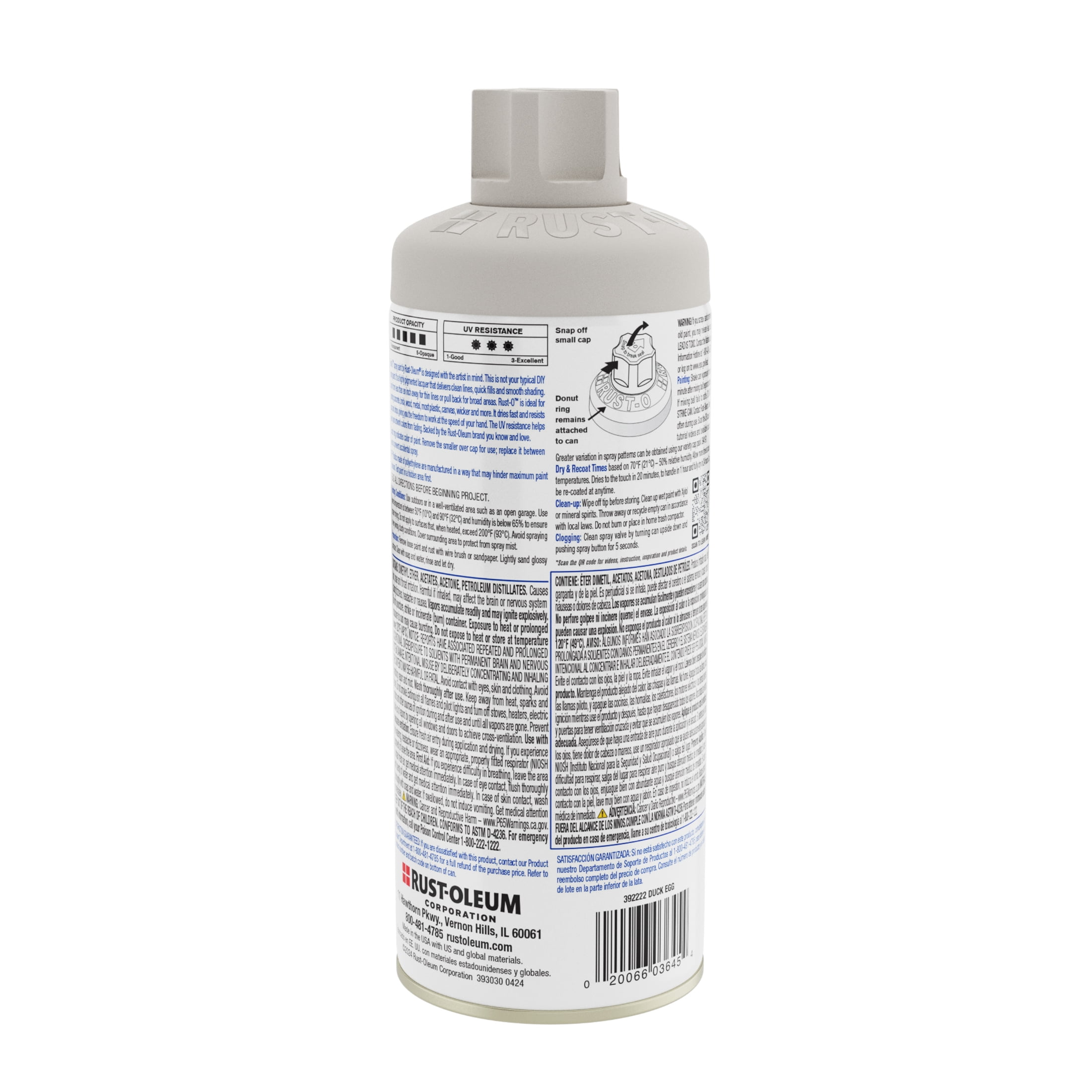 (2 pack) Duck Egg, Rust-Oleum Rust-O Acrylic Matte Spray Paint-392222, 11 oz