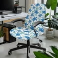 thumbnail image 2 of FKELYI Coral Blue Turtle Starfish Print Office Chair Cover Computer Chair Covers Removable Chair Protector Slipcover Stretch Fabric Boss Chair Covers for Home Office, Large, 2 of 6