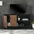 thumbnail image 3 of Walker Edison Asymmetrical Bookmatch TV Stand for TVs up to 65", Black, 3 of 10