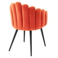 thumbnail image 5 of Modway Nico 18.5" Velvet Dining Chairs in Navy/Black (Set of 2), 5 of 9