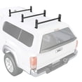 thumbnail image 1 of AA-Racks Model DX36 Universal Pickup Truck Cap & Topper 3 Bar Ladder Roof Van Rack System Adjustable Steel Cross Bars - Sandy Black, 1 of 10