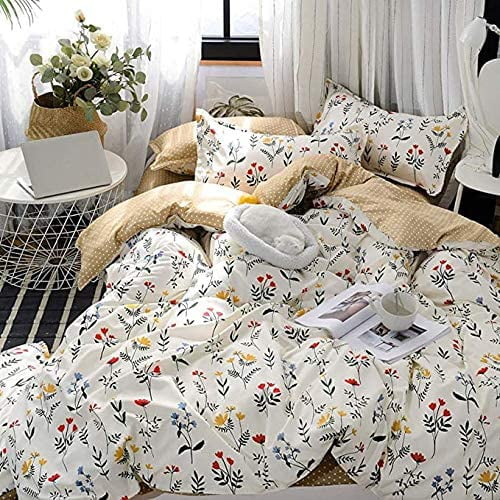 Weis Boho Fl Bedding Set Yellow, Blue And Red Duvet Cover Set