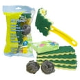 thumbnail image 2 of 8 Piece Deluxe Cleaning Kit,4 Scrubber sponges,2 Steel sponges,1 scrubber w/h, 1 sponge Multi Surface Power Scrubber Foam Cleaning Pads - Bathtub, Floor, Baseboard, Bathroom, Wall Cleaner Value Pack, 2 of 2