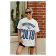 thumbnail image 3 of Women's Gameday Couture  White Indianapolis Colts Oversized Classic Fierce Focus T-Shirt, 3 of 4