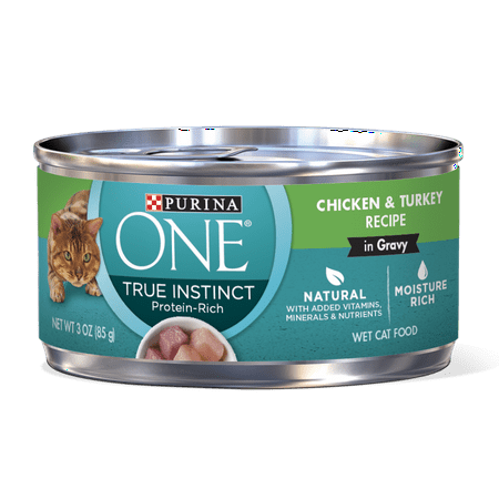 Gravy Recipe - Purina ONE Natural Gravy Wet Cat Food, True Instinct Chicken & Turkey Recipe in Gravy - (24) 3 oz. Pull-Top Cans