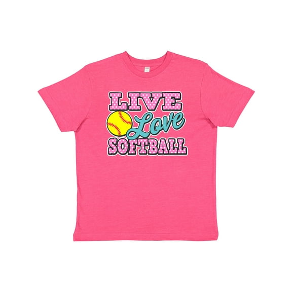 Inktastic Live Love and Softball Youth T-Shirt