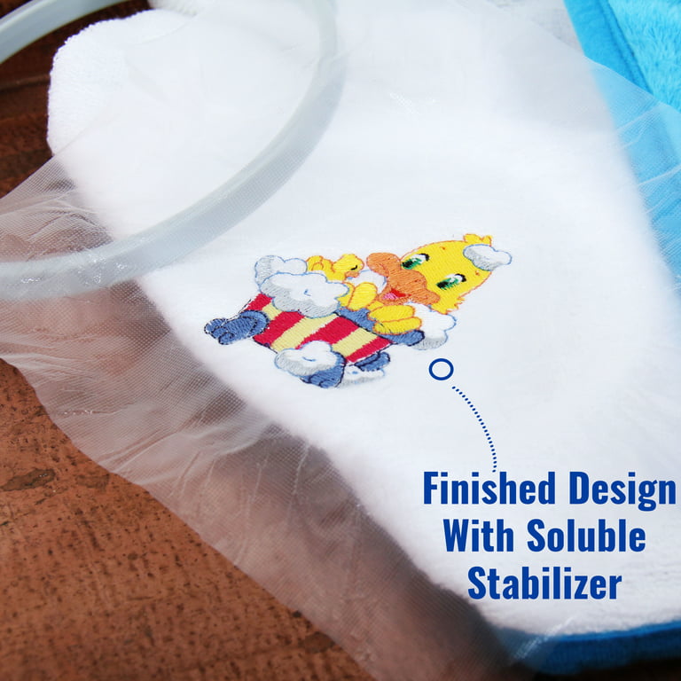 STICKY BACK EMBROIDERY STABILIZER BACKING - 9.5X10YD & 8x8 SHEETS
