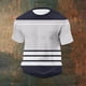 thumbnail image 5 of Ceisia Men's Summer Casual Slim Fit Crew Neck Short Sleeve T-Shirt Multi-Color Striped Waffle Knit Stretch Fabric Gray S Gifts, 5 of 7