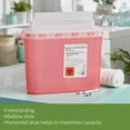 thumbnail image 2 of McKesson Biohazard Sharps Container, Puncture-Resistant Lockable Bin - Red, 5.4 qt, 1 Ct, 2 of 7