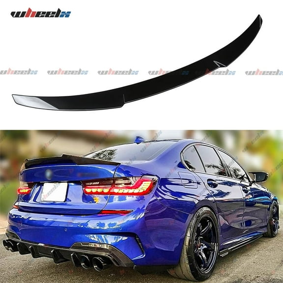 Rear Spoiler Compatible with 2019-2025 BMW G20 3 Series & G80 M3, M4-Style Duckbill Fits for 19-25 330i 330e 340i M3 M340i Sedan, Trunk Exterior High Kick Tail Deck Lid Wing Lip (Glossy Black)