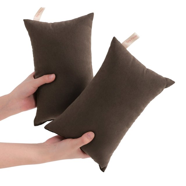 HAOAN Ntbay 2 Pack Microfiber Soft Tiny Pillows Machine Washable Travel Pillows 11” x 7” Light Gray
