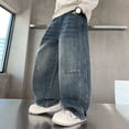 thumbnail image 5 of JUMEYU Kids Jeans Boys' Denim Jeans, Elastic Waist Pants for Kids Size 9-10 (Blue,9-10 Years), 5 of 5