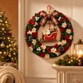 thumbnail image 6 of Clearance! Large Size 3D Fabric Poke Wreath DIY Kit, Christmas Wreath DIY Kit for Adults, Holiday Gift for Home Hanging Decor (Sleigh), 6 of 7