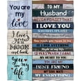 thumbnail image 2 of to My Husband Blanket Romantic I Love You Blessing Sweet Gifts for Birthday Anniversary Valentines Christmas Thanksgiving Fathers Day Soft Comfort Lightweight Plush Throw Blankets 50"x60", 2 of 5