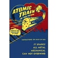 thumbnail image 2 of Retrotrans 23x32 Gold Ornate Wood Framed with Double Matting Museum Art Print Titled - Atomic Train of the Future, 2 of 4